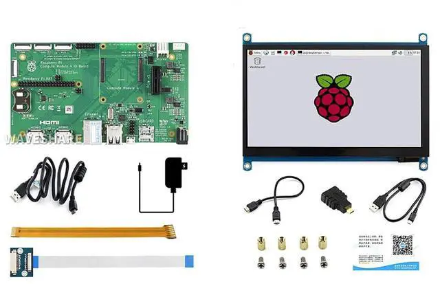 Main image of Compute Module 4 Development Kit Acce B, Official CM4 IO Board with 7" IPS Capacitive Touch Display, Basic Accessories for Raspberry Pi Compute Module 4 Prototyping