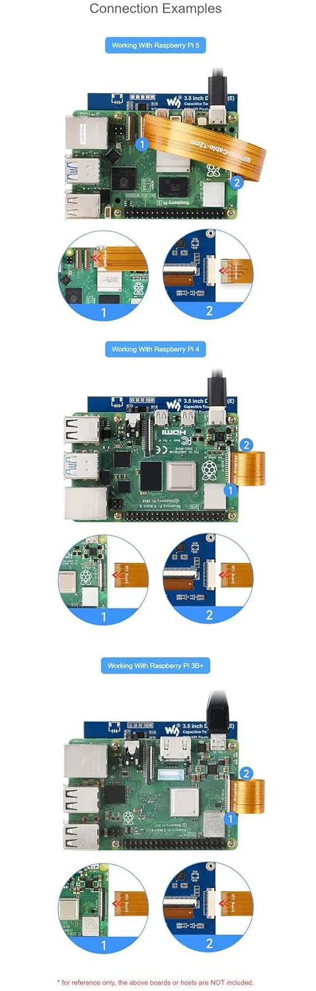 Alt view image 6 of 7 - 3.5 Inch DSI IPS LCD Touchscreen Monitor, 640×480 Capacitive 5-Point Touch, Plug-and-Play DSI Display Compatible with Raspberry Pi Boards, Compact Touch Screen for DIY Electronics & Pi Projects