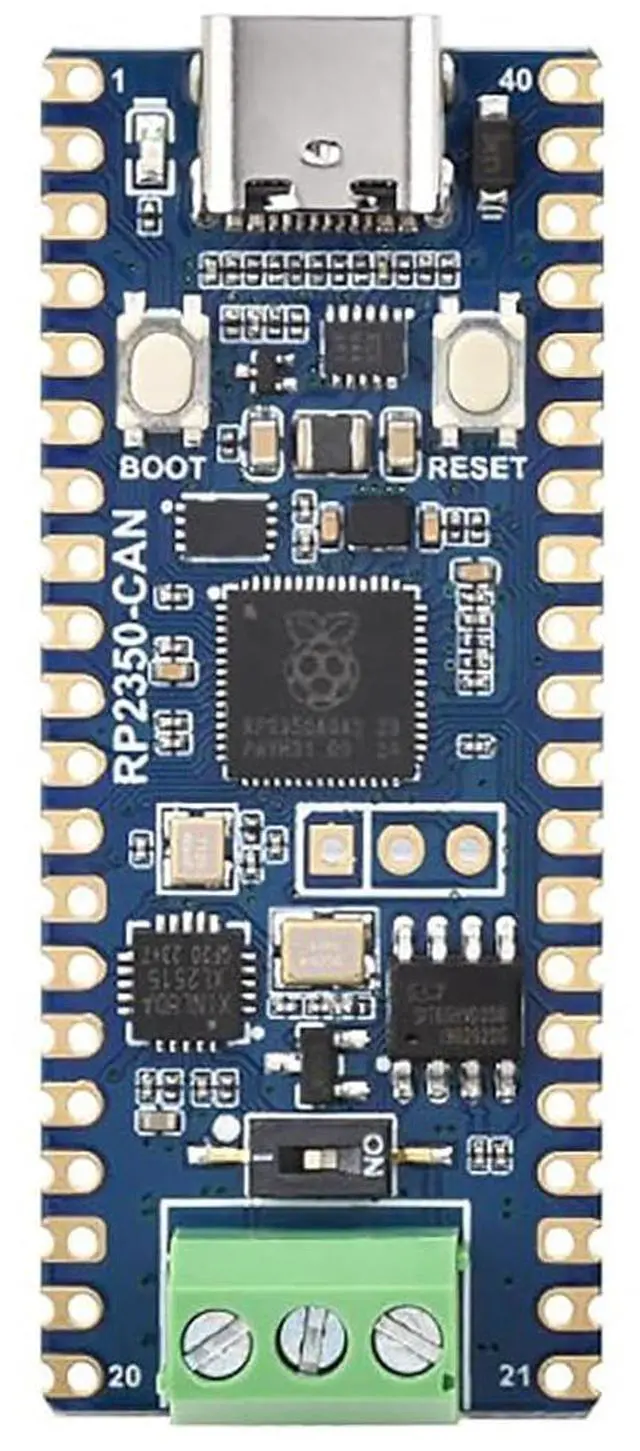 Main image of RP2350-CAN Development Board, Dual-Core Pi RP2350A Microcontroller, CAN Bus Controller XL2515, 150MHz, Pico-Compatible, C/C++ MicroPython Support