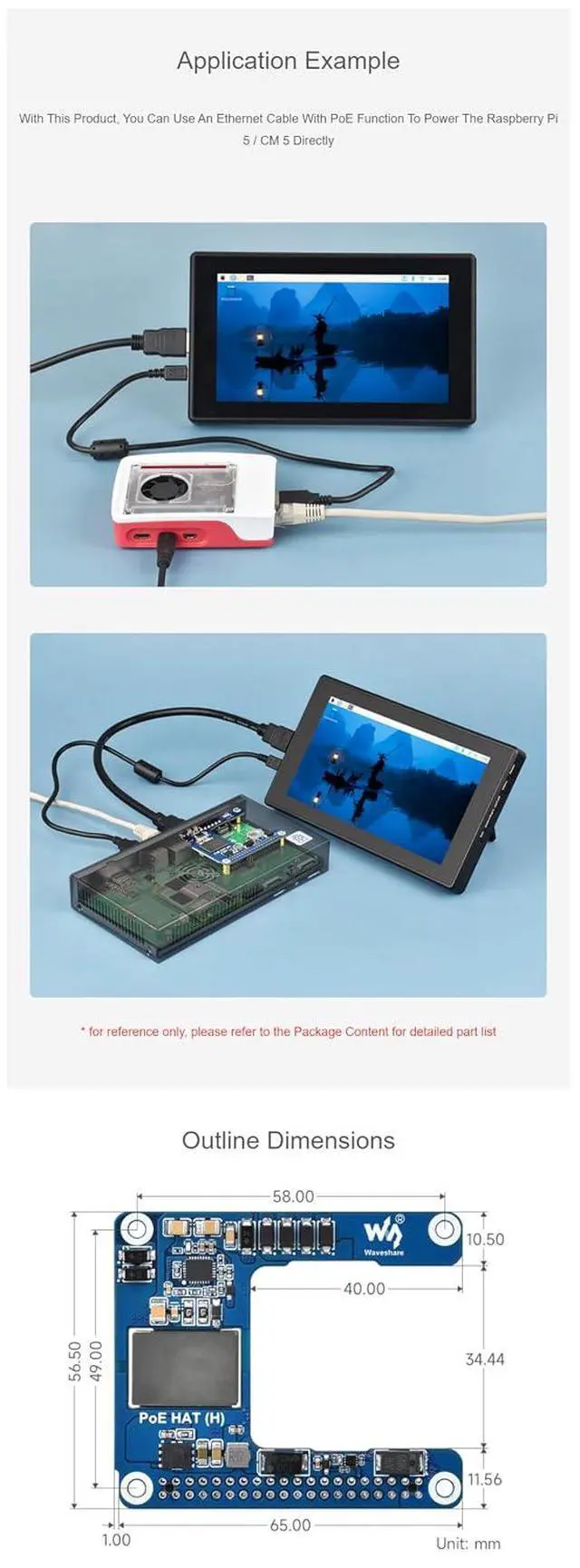 Alt view image 5 of 7 - Fits Raspberry Pi 5 PoE HAT (H) - 5V 5A Output, IEEE 802.3af/at Compliant Power Over Ethernet HAT for Pi 5/CM5, Compact Design, Come with Official Pi Case