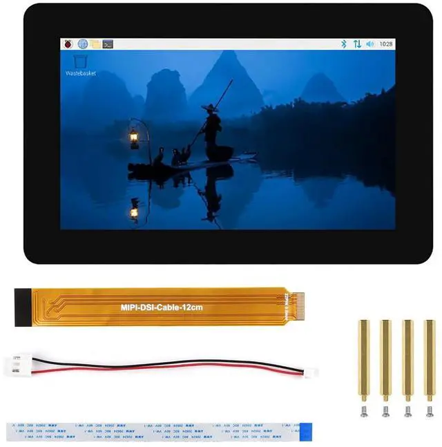 Main image of 7inch DSI Capacitive Touch Screen Display - 1280x720 IPS Panel, 10-Point Touch, Optical Bonding & Anti-Fingerprint Glass, Fits Raspberry Pi, ESP32-P4, RK3506/RK3576 for Programming & Development