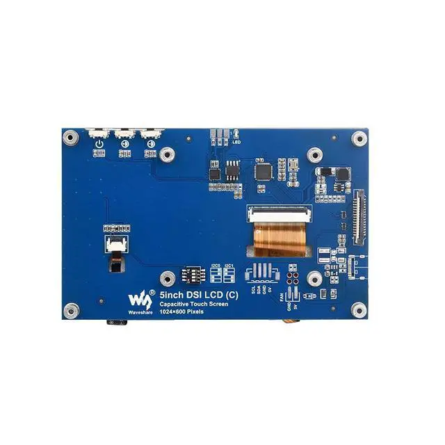 Alt view image 2 of 7 - 5 Inch DSI Touch Display for Raspberry Pi 5, IPS Panel, 1024x600 Resolution, Multi-Touch, Adjustable Brightness