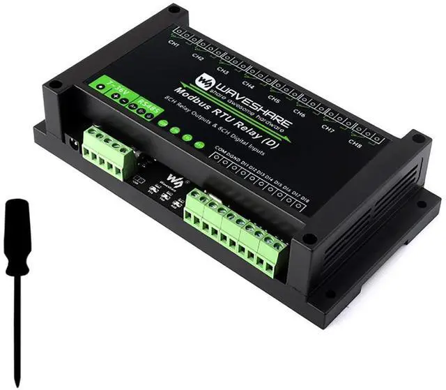 Main image of Industrial 8-Channel Modbus RTU Relay Module with RS485 Communication, Digital Inputs, and Isolated Protection - High Reliability, Safety, and Fast Communication for Industrial Control