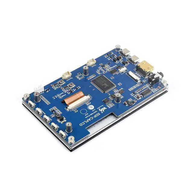 Alt view image 2 of 7 - 5 Inch HDMI Touchscreen for Raspberry Pi/Jetson Nano/PC High-Brightness Display 1024x600 Pixels Toughened Glass Panel IPS Panel Monitor Wide-Bezel Capacitive Touch-5DP-CAPLCD-G