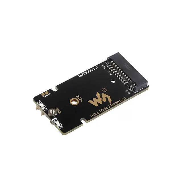 Alt view image 3 of 7 - PCIe to M.2 Adapter Board (E) for Raspberry Pi 5 Fits 2242/2230 Size NVMe Protocol M.2 SSD, High-Speed Reading/Writing for Raspberry Pi 5 NVMe with Cooling Fan 8Gbps Data Rate