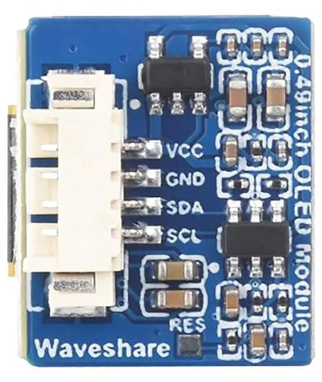 Alt view image 3 of 5 - 0.49 Inch OLED Display Module for Raspberry Pi 5B 4B+ 4B 3B+ 3B 2B+ Zero W WH 2 W for Arduino STM32 64×32 I2C Communication Black/White Display Color