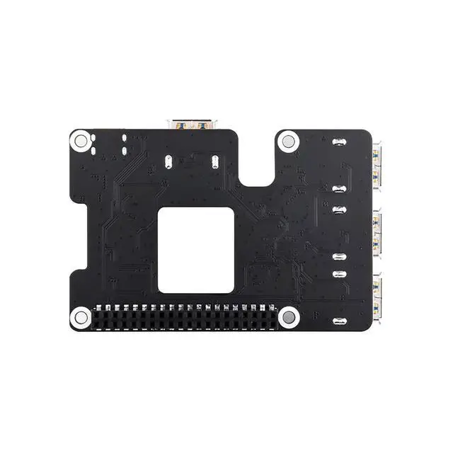 Alt view image 2 of 6 - for Raspberry Pi 5 PCIe to USB 3.2 Gen1 HAT PCIe to USB HUB Module with 4X High Speed USB Ports Driver-Free Reserved Cooling Fan Hole