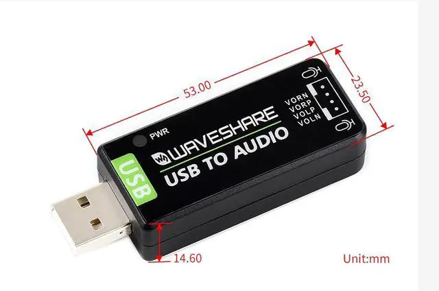 Alt view image 4 of 6 - USB Sound Card USB Audio Module Onboard Microphone for Raspberry Pi/Jetson Nano Driver-Free Plug and Play External Audio Converter