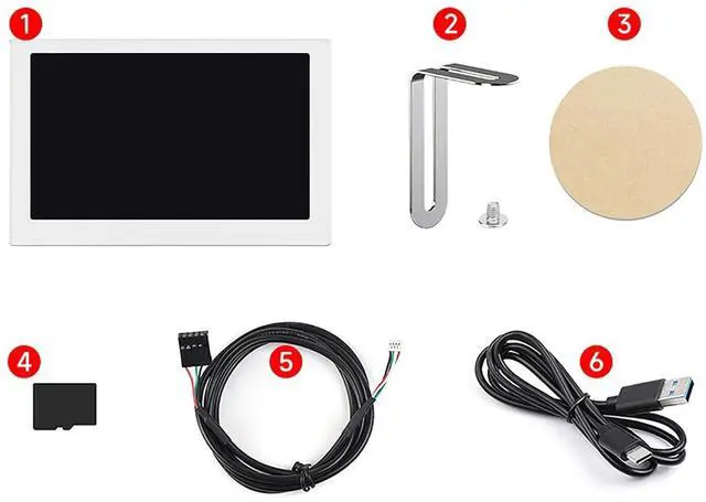 Alt view image 3 of 7 - 5 Inch USB Monitor Desktop Ambient Screen IPS Panel PC Case Secondary Screen 800×480 Type-C Interface with Music Spectrum Analysis Function (Silver)