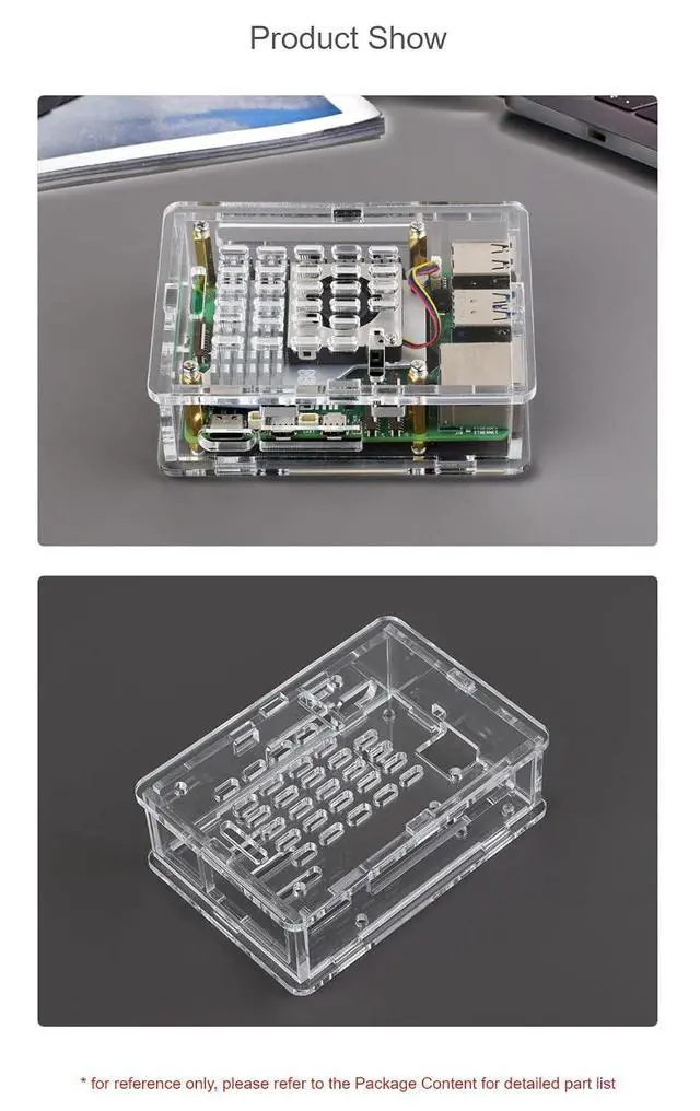 Alt view image 6 of 7 - for Raspberry Pi 5 Clear Acrylic Case Transparent Case Supports Installing with Official Active Cooler