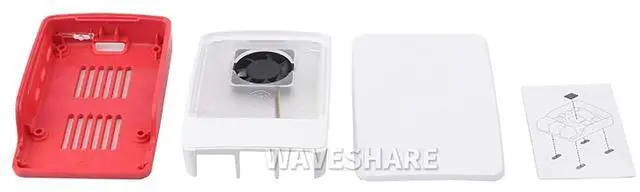 Main image of Official for Raspberry Pi Case Fits Raspberry Pi 5 with Built-in Cooling Fan Red/White Color Precise Openings for Connecting