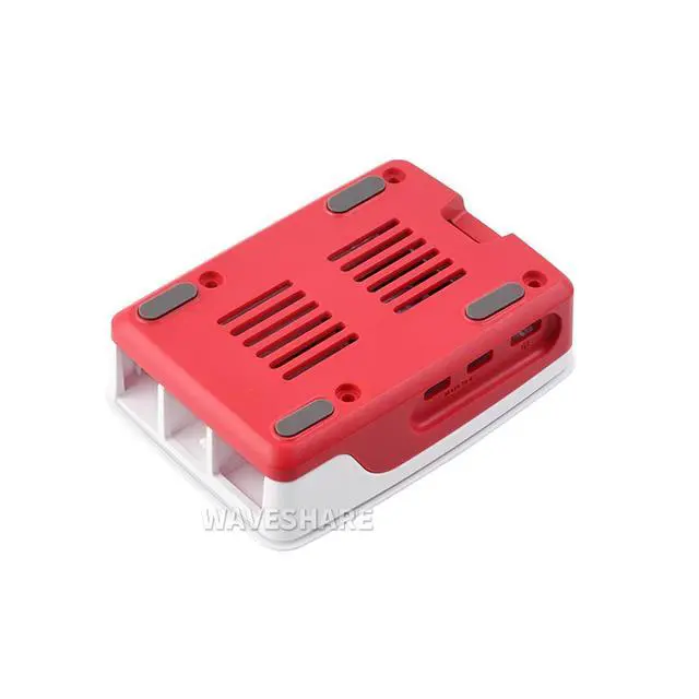 Alt view image 4 of 6 - Official for Raspberry Pi Case Fits Raspberry Pi 5 with Built-in Cooling Fan Red/White Color Precise Openings for Connecting