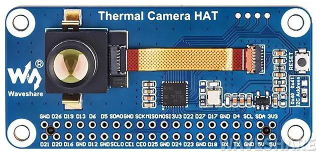 Main image of Long Wave IR Thermal Imaging Camera Module for Raspberry Pi 80×62 Pixels 45°FOV with 40PIN GPIO Header Motion Detection