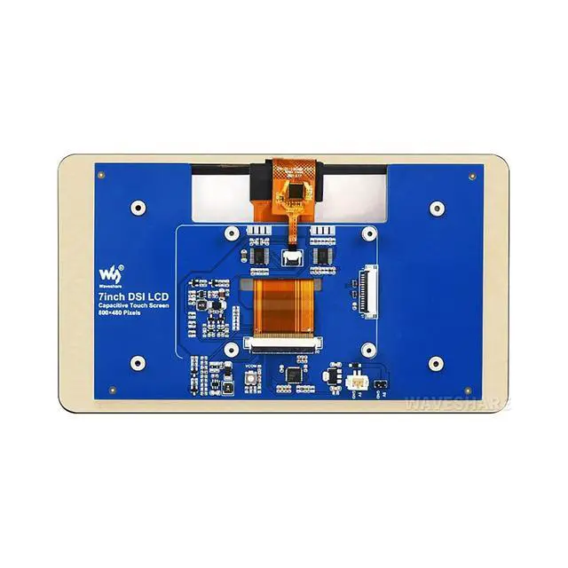 Alt view image 2 of 7 - 7 Inch DSI Touchscreen for Raspberry Pi, 800×480 IPS LCD Display, Capacitive 5-Point Touch, Adjustable Brightness, for Pi 5/4B/3B+/CM4, No Need Driver