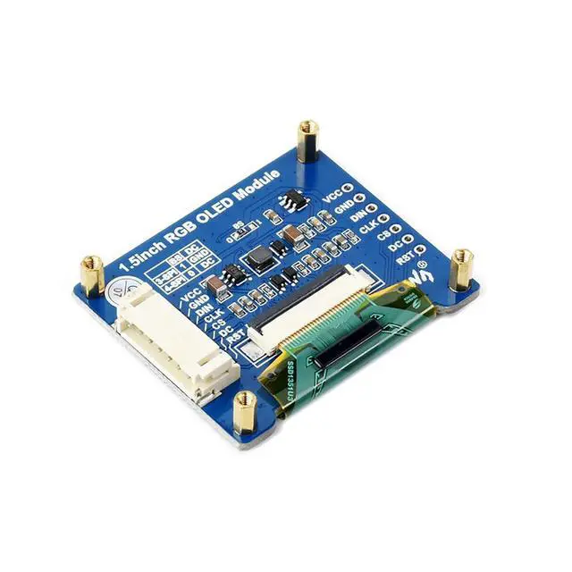 Alt view image 4 of 7 - 1.5 Inch RGB OLED Display Module for Raspberry Pi 4B+ 4B 3B+ 3B 2B+ Zero W WH 2W for Arduino STM32 65K RGB Colors 128×128 SPI Interface