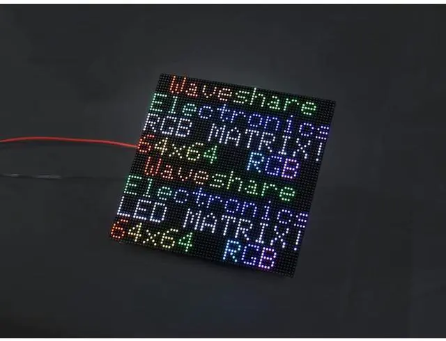 Main image of Flexible RGB LED Matrix Panel Full-Color 64×64 for Raspberry Pi 4B+ 4B 3B+ 3B 2B+ Zero W WH Pico ESP32 Ardui 3mm Pitch Adjustable Brightness and Bendable PCB