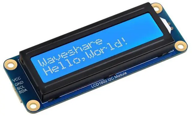 Main image of LCD1602 Display Module for Raspberry Pi 4B+ 4B 3B+ 3B 2B+ Zero W WH Pico Jetson Nano ESP32 Ardui...I2C Display Module 3.3V/5V 16x2 Characters White Color Blue Background