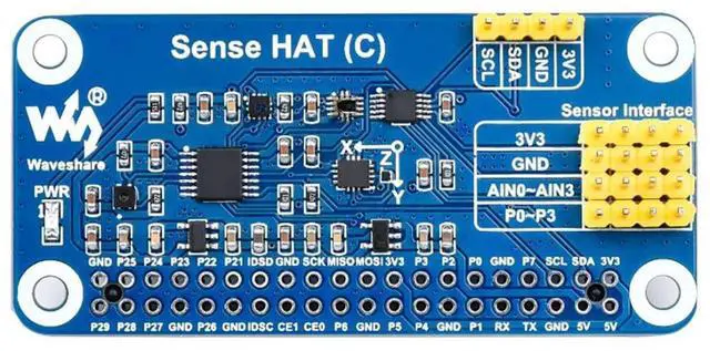 Main image of Sense HAT (C) for Raspberry Pi Series Board, with Multi Sensors Onboard, AD Expansion to Supports External Sensors