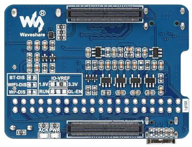 Alt view image 2 of 7 - Nano Base Board C Version for Raspberry Pi Compute Module 4 Lite/eMMC (CM4 not Include), with 8MP 160°FOV Camera, Same Size As The CM4