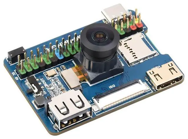 Alt view image 4 of 7 - Nano Base Board C Version for Raspberry Pi Compute Module 4 Lite/eMMC (CM4 not Include), with 8MP 160°FOV Camera, Same Size As The CM4