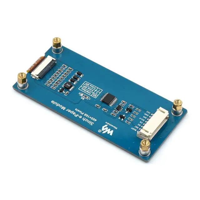 Alt view image 4 of 7 - 3inch E-Paper Module (G) for Raspberry Pi/Jetson Nano/Ardui/STM32, Red/Yellow/Black/White Four Colors E-Ink Display, 400x168