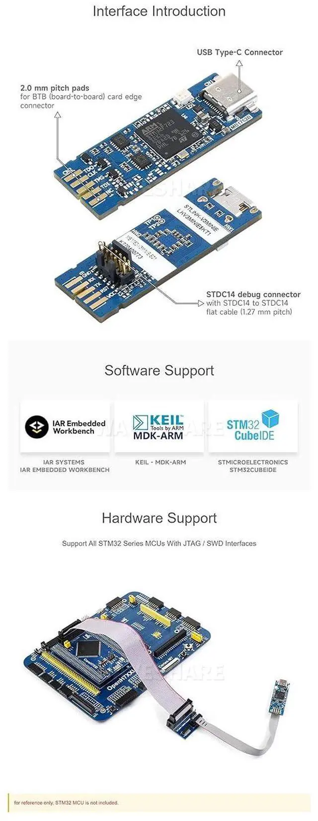 Alt view image 4 of 7 - Tiny STLINK-V3MINIE Debugger/Programmer for All STM32 MCUs with JTAG/SWD Interfaces
