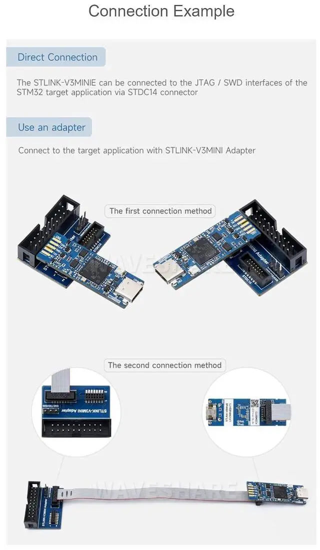 Alt view image 5 of 7 - Tiny STLINK-V3MINIE Debugger/Programmer for All STM32 MCUs with JTAG/SWD Interfaces