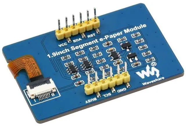 Alt view image 2 of 6 - 1.9inch Segment E-Paper Display Module, 91 Segments, I2C Interface, Support Partial Refresh, Humidifier, Digital Meter