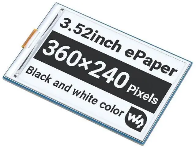 Main image of 3.52inch e-Paper HAT for Raspberry Pi/STM32/Ardui, 360 × 240, SPI Interface, Wide Viewing Angle
