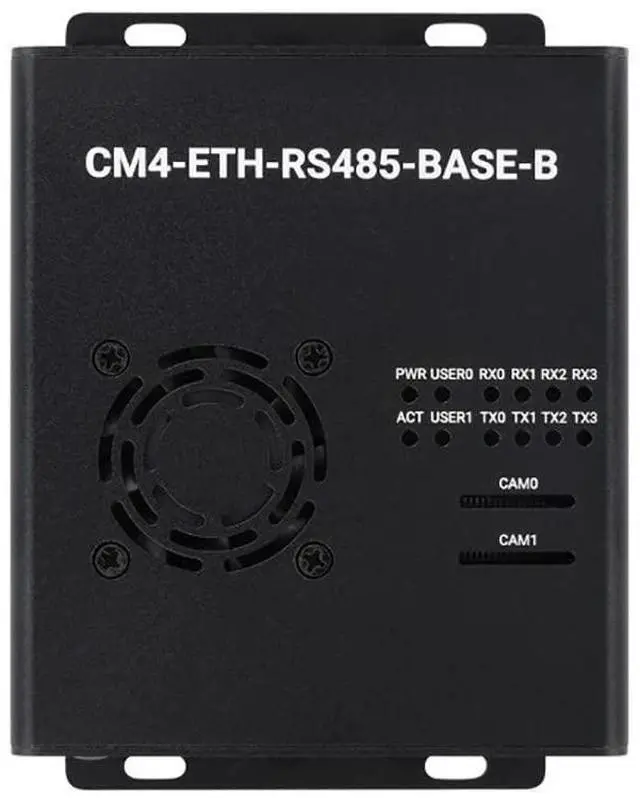 Main image of Dual ETH Quad RS485 Mini-Computer Base on Raspberry Pi Compute Module 4(CM4 NOT Included), Gigabit Ethernet, USB2.0