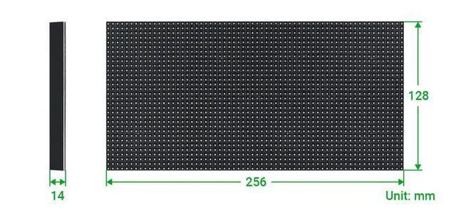 Alt view image 6 of 7 - RGB Full-Color LED Matrix Panel for Raspberry Pi and Ardui, 4mm Pitch, 64×32, Brightness Adjustable,2048 Individual RGB LEDs