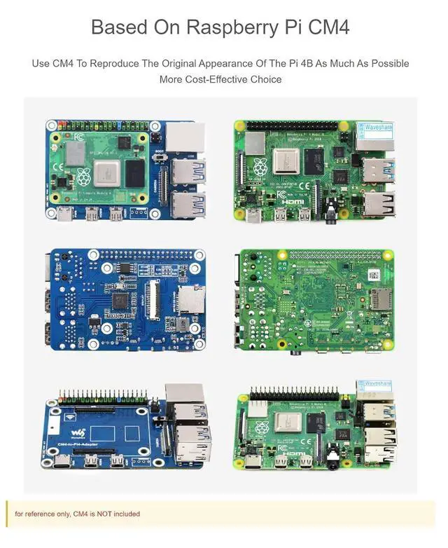 Alt view image 5 of 7 - CM4 to Pi 4B Adapter for Raspberry Pi, Use CM4 to Reproduce The Original Appearance of The Pi 4B, Alternative Solution