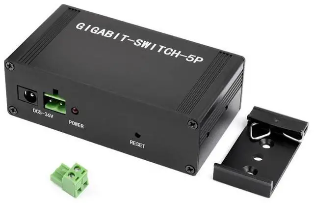 Main image of Industrial Grade 5P Gigabit Ethernet Switch, 5X 10/100/1000M Ethernet Ports, Support DIN Rail Mount, IEEE 802.3X-Compliant
