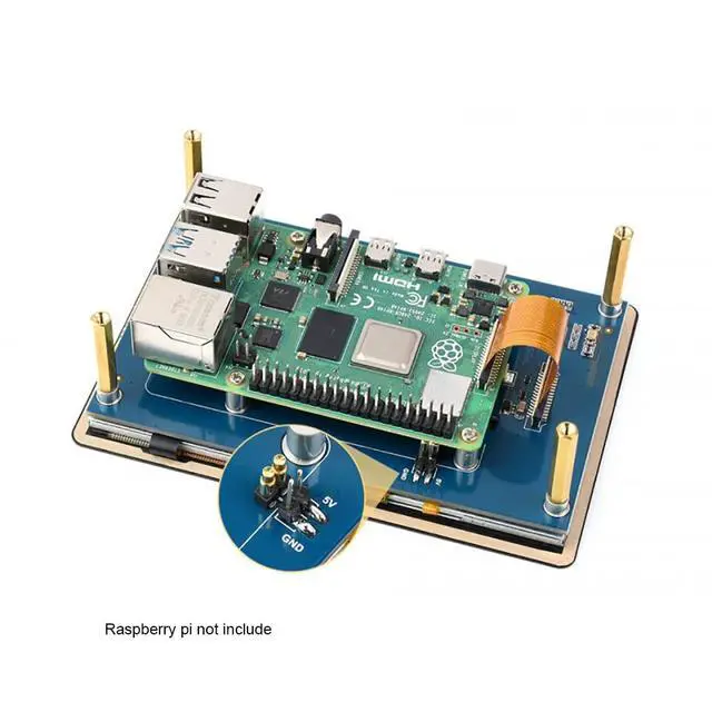 Alt view image 3 of 7 - 5inch Capacitive IPS Touch Display Panel for Raspberry Pi Series Board, DSI Interface, 800×480, 5-Points Touch, No Need Driver