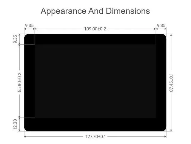 Alt view image 7 of 7 - 5inch Capacitive IPS Touch Display Panel for Raspberry Pi Series Board, DSI Interface, 800×480, 5-Points Touch, No Need Driver