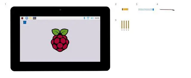 Alt view image 7 of 7 - 8inch Capacitive Touch Display Panel for Raspberry Pi Series Board, DSI Interface, with OV5647 5MP Front Camera, 800×480 Resolution