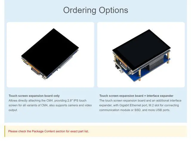 Alt view image 3 of 4 - 2.8inch Touch Screen Expansion for Raspberry Pi Compute Module 4(CM4), USB2.0 Interface,Fully Laminated Display, Gigabit Ethernet