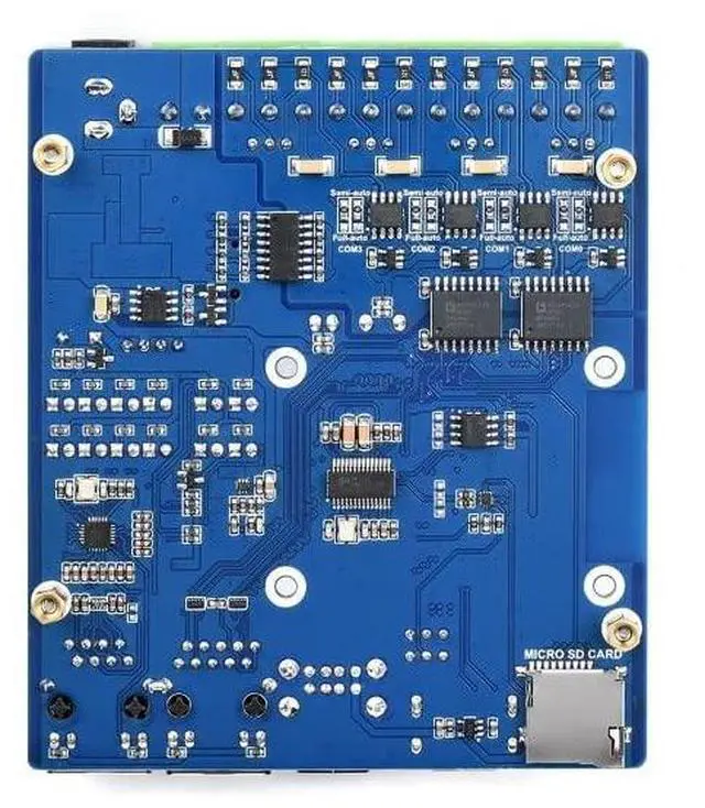 Alt view image 2 of 7 - Dual ETH Quad RS485 Base Board (B) Designed for Raspberry Pi Compute Module 4(CM4), USB2.0 Type A, Gigabit Ethernet RJ45, 4CH Isolated RS485