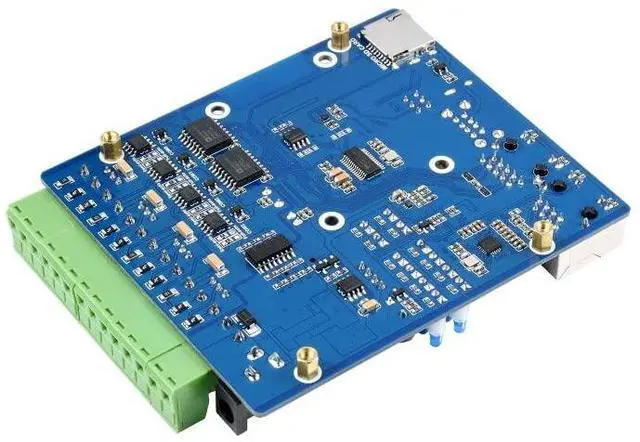 Alt view image 3 of 7 - Dual ETH Quad RS485 Base Board (B) Designed for Raspberry Pi Compute Module 4(CM4), USB2.0 Type A, Gigabit Ethernet RJ45, 4CH Isolated RS485