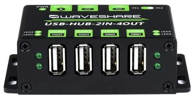 Main image of Industrial Grade USB HUB, 4X Extended USB Ports, Switchable Two Inputs, Sharing Two Hosts