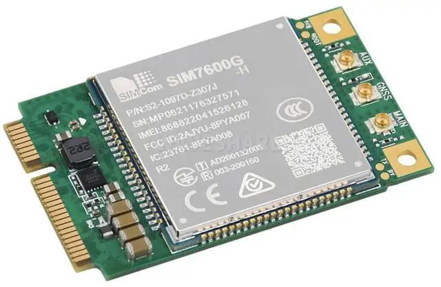 Main image of SIM7600G-H 4G HAT (B) for Raspberry Pi Series Board, Enabling LTE Cat-4 (SIM7600G-H-PCIE)