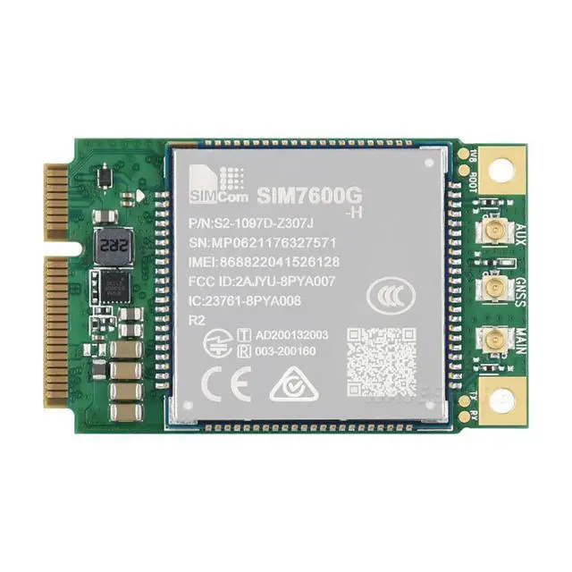 Alt view image 4 of 6 - SIM7600G-H 4G HAT (B) for Raspberry Pi Series Board, Enabling LTE Cat-4 (SIM7600G-H-PCIE)