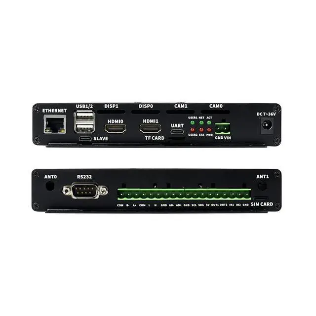 Alt view image 2 of 7 - Industrial IoT Mini-Computer Based On for Raspberry Pi Compute Module 4 (CM4 NOT Included), Rich Connectors,Cooling Fan Included, PoE, 5G/4G, Metal Case