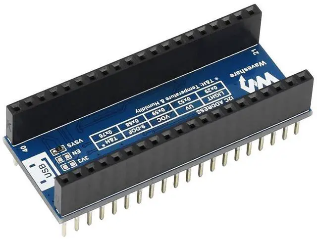 Main image of Environment Sensors Module for Raspberry Pi Pico Series, I2C Bus, Onboard TSL25911FN Light Sensor,BME280 Sensor,ICM20948 Motion Sensor,etc