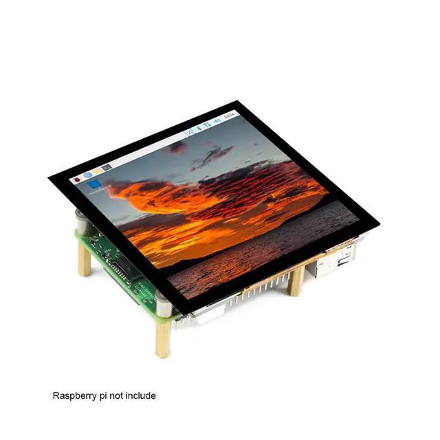 Alt view image 3 of 7 - 4inch HDMI Capacitive Touch IPS LCD Display C Version for Raspberry Pi/Jetson Nano/PC, Fully Laminated Screen,720×720 Resolution