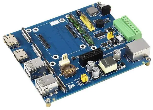 Alt view image 3 of 7 - for Raspberry Pi Compute Module 4 IO Board with PoE Feature (Type B), for All Version of CM4 with Color-Coded 40PIN GPIO Header