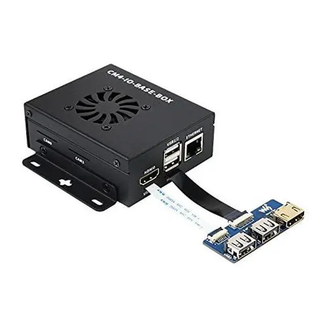 Alt view image 2 of 6 - CM4-IO-BASE-BOX-A + USB HDMI Adapter, for Raspberry Pi Compute Module 4 Help Build CM4 Mini PC Easy