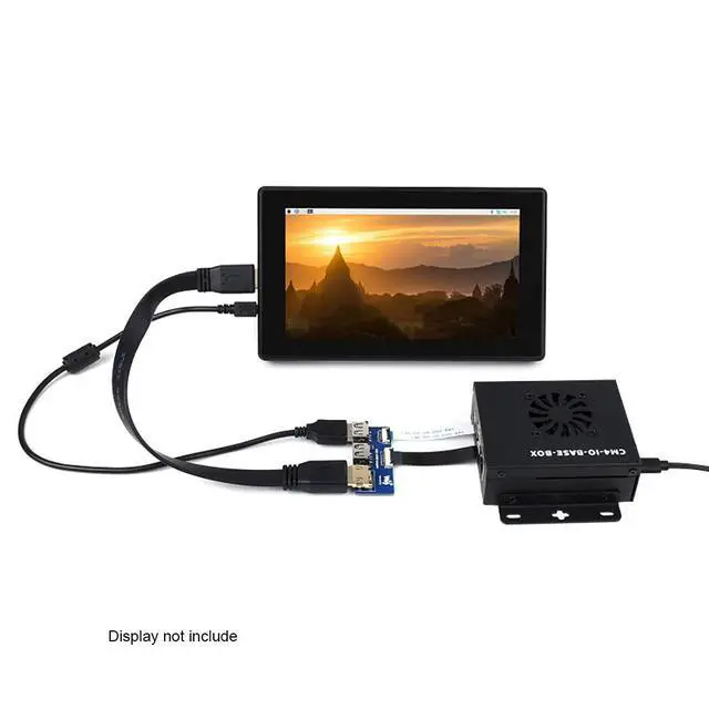 Alt view image 5 of 7 - CM4-IO-BASE-BOX-B + USB HDMI Adapter, for Raspberry Pi Compute Module 4 Easy to Build Your Pi CM4 Mini PC