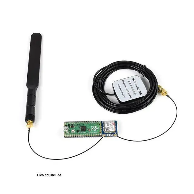 Alt view image 3 of 7 - SIM7080G NB-IoT/Cat-M(EMTC) / GNSS Module HAT for Raspberry Pi Pico Series Board, Global Band Support