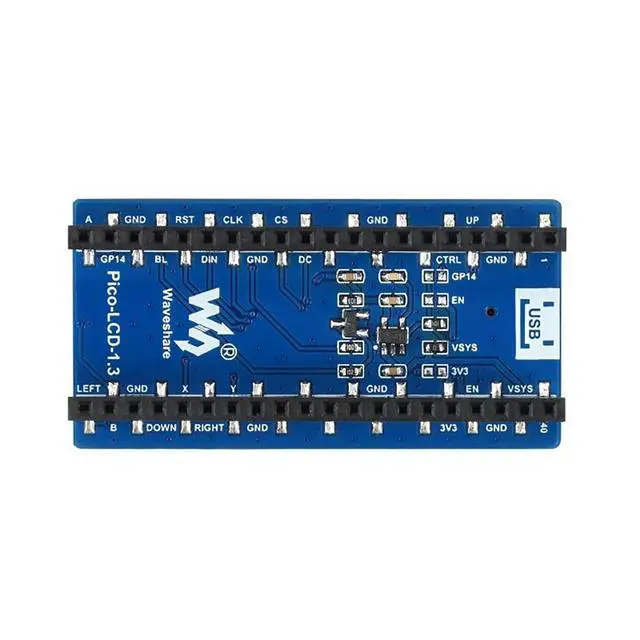 Alt view image 2 of 7 - 1.3inch LCD Display Module for Raspberry Pi Pico Series Board,Embedded ST7789 Driver, Using SPI Bus, 65K RGB Colors, 240×240 Pixels